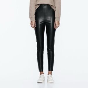 Zara black Faux Leather Leggings size M / 4